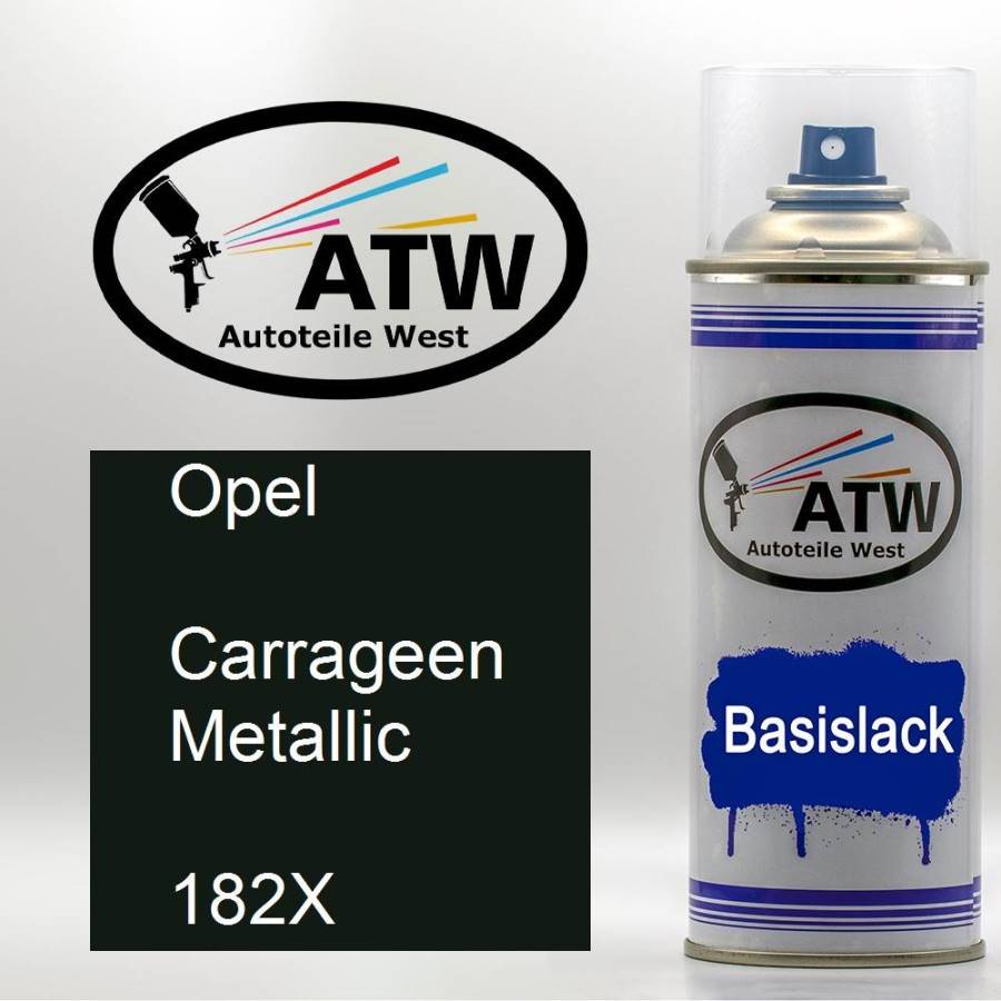 Opel, Carrageen Metallic, 182X: 400ml Sprühdose, von ATW Autoteile West.